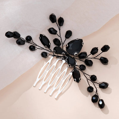 Women's Simple Style Classic Style Color Block Copper Inlay Rhinestones Insert comb