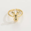 Copper 18K Gold Plated Plating Letter Copper Rings