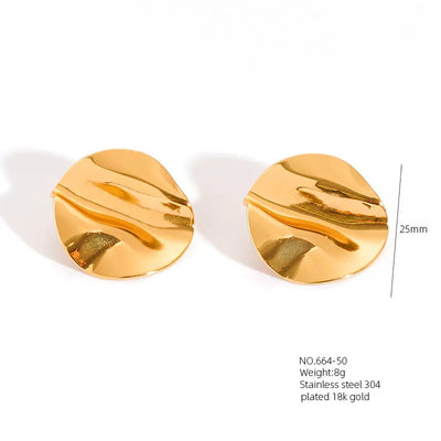 1 Pair Casual Simple Style Classic Style Geometric Square 304 Stainless Steel 18K Gold Plated Imitation Gold  Ear Studs