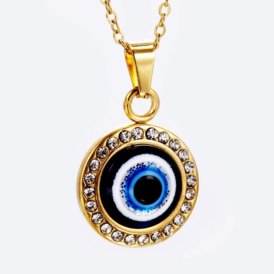 1 Piece Titanium Steel Devil's Eye Pendant