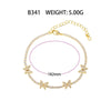 Copper 18K Gold Plated Inlay Butterfly Zircon Bracelets