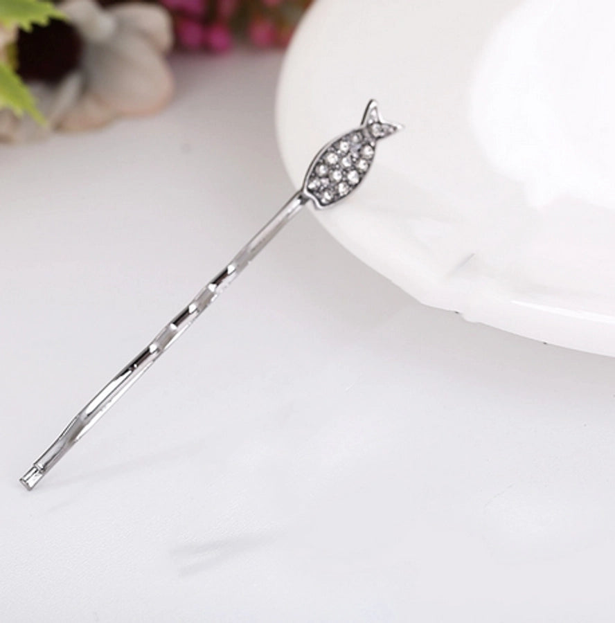 Women's Cute Basic Classic Style Heart Shape Fish Alloy Hair Clip
