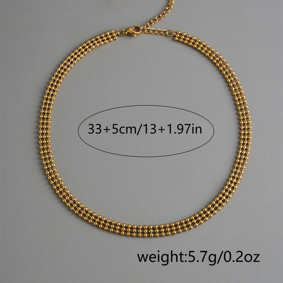 Copper ball chain Beaded chain Necklace