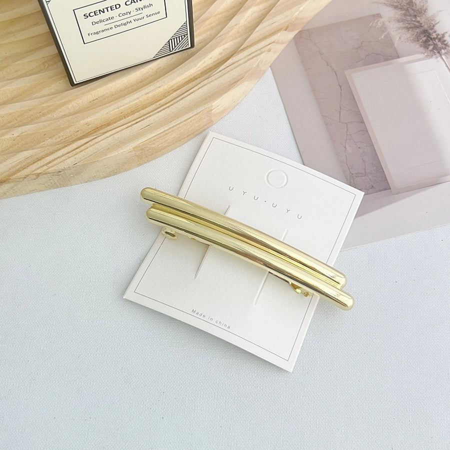 Women's Casual Simple Style Solid Color Alloy Plating Hair Clip