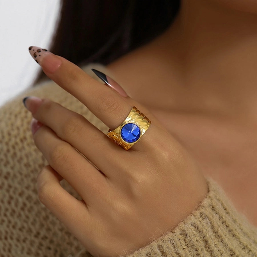 Jewelry Vintage Style Simple Style Geometric 304 Stainless Steel Wide Band Rings Open Rings