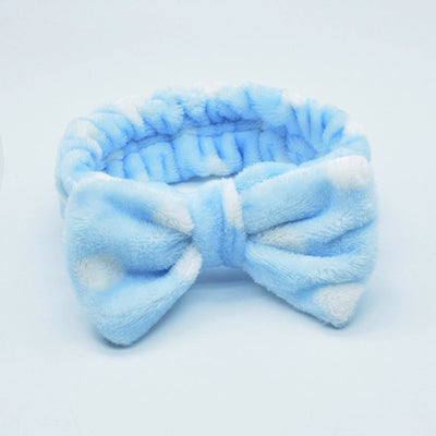 fashion stripe polka dots flannel bowknot hair band 1 piece