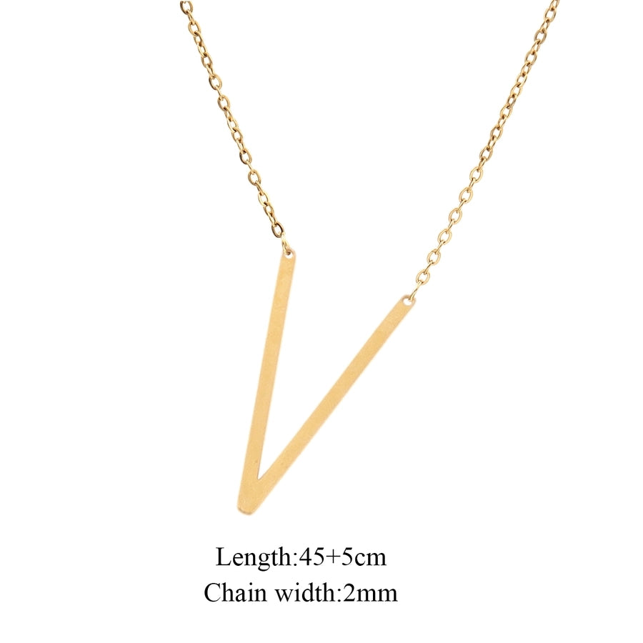 Jewelry Elegant Simple Style Classic Style Letter 201 Stainless Steel 304 Stainless Steel Pendant Necklace