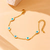 Modern Style Classic Style Devil's Eye Eye 304 Stainless Steel Turquoise Bracelets In Bulk