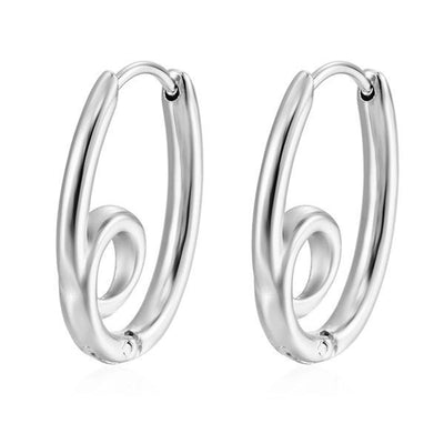 1 Pair IG Style Solid Color Knot Plating 304 Stainless Steel 18K Gold Plated Earrings