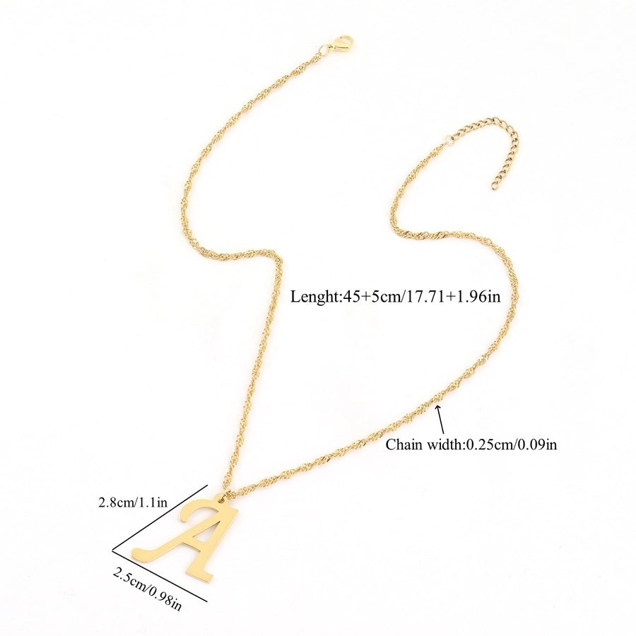Jewelry Elegant Simple Style Classic Style Letter 201 Stainless Steel 304 Stainless Steel Pendant Necklace