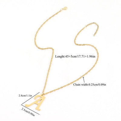 Jewelry Elegant Simple Style Classic Style Letter 201 Stainless Steel 304 Stainless Steel Pendant Necklace