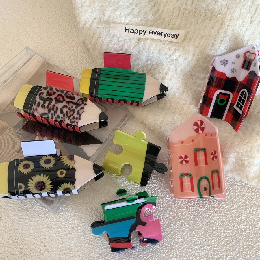 women's vintage style pencil arylic hair claws