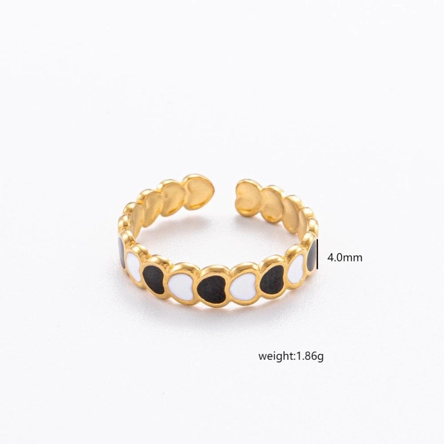 Jewelry Elegant Devil's Eye Star Heart Shape 304 Stainless Steel Open Rings