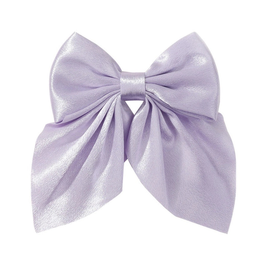 Girl'S Sweet IG Style Bow Knot Yao Ming Polyester Ribbed Band Hair Clip