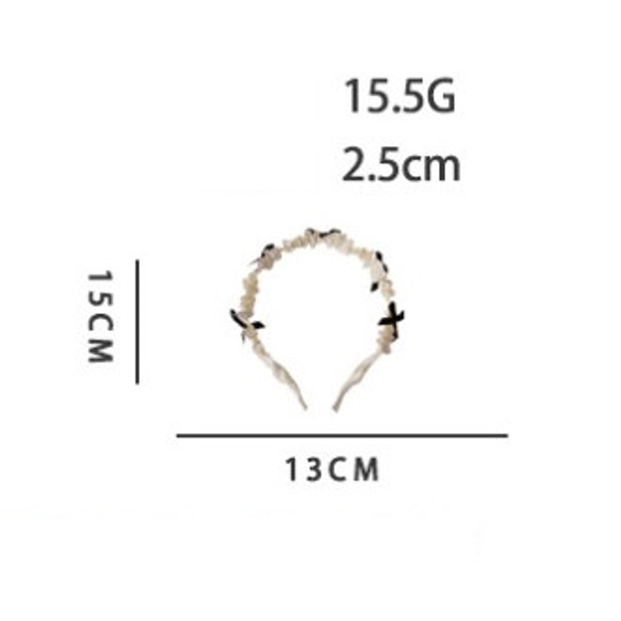 Women's Sweet Simple Style Bow Knot Cloth Pleated Hair Band