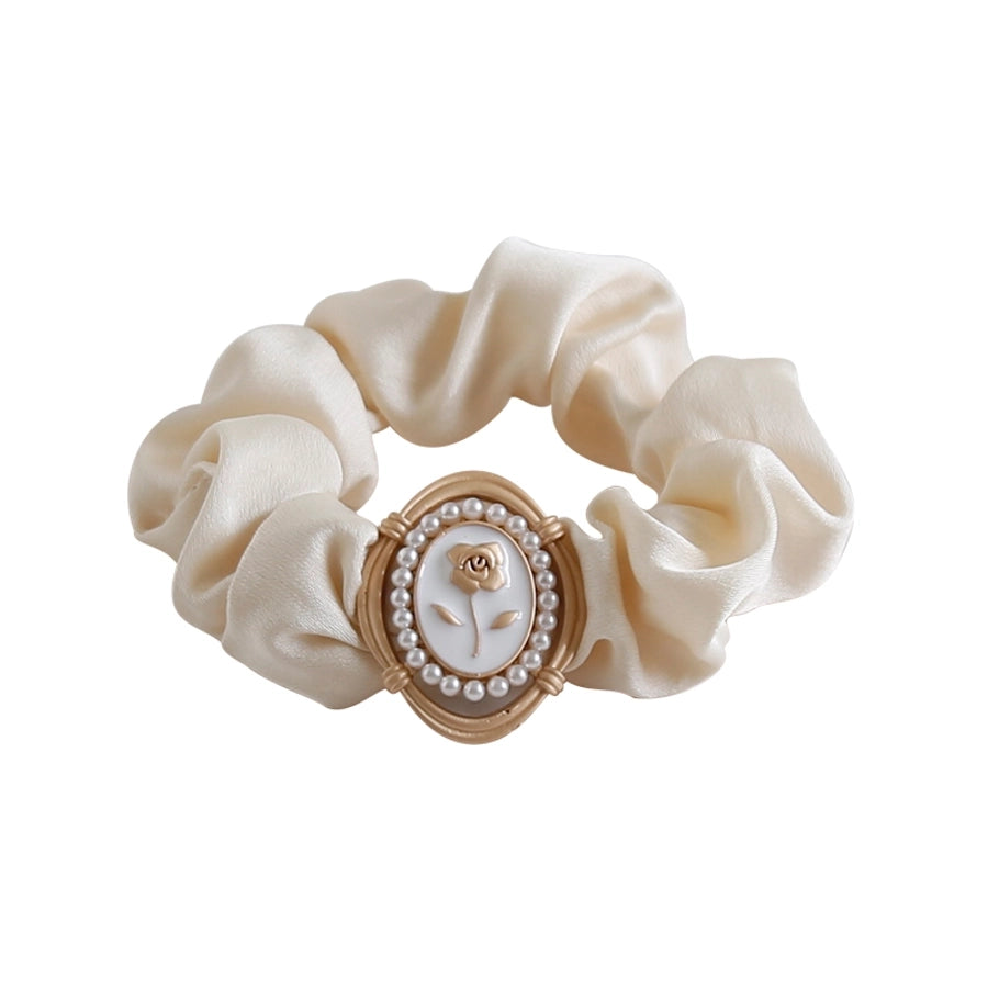 lady flower cloth hair tie
