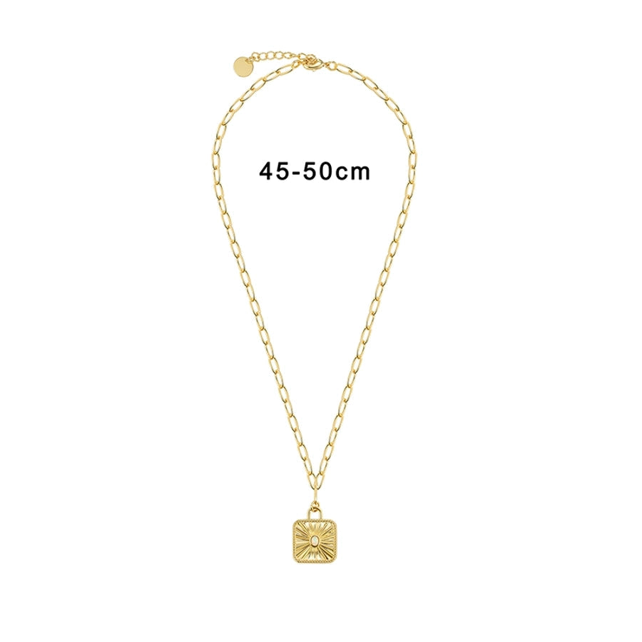 Copper Brass 18K Gold Plated Inlay Tortoise Geometric Animal Artificial Gemstones Zircon Necklace