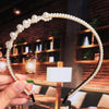 women's fashion waves alloy inlay artificial pearls headwear