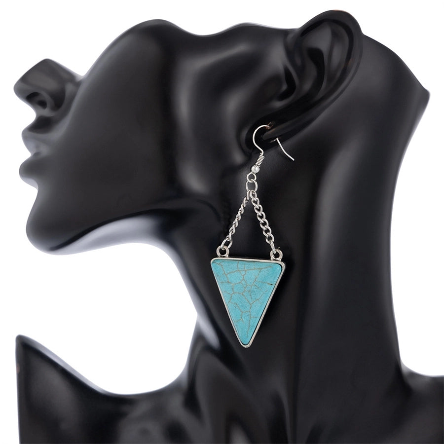 Copper Water Droplets Eye Rhombus Jewelry Set