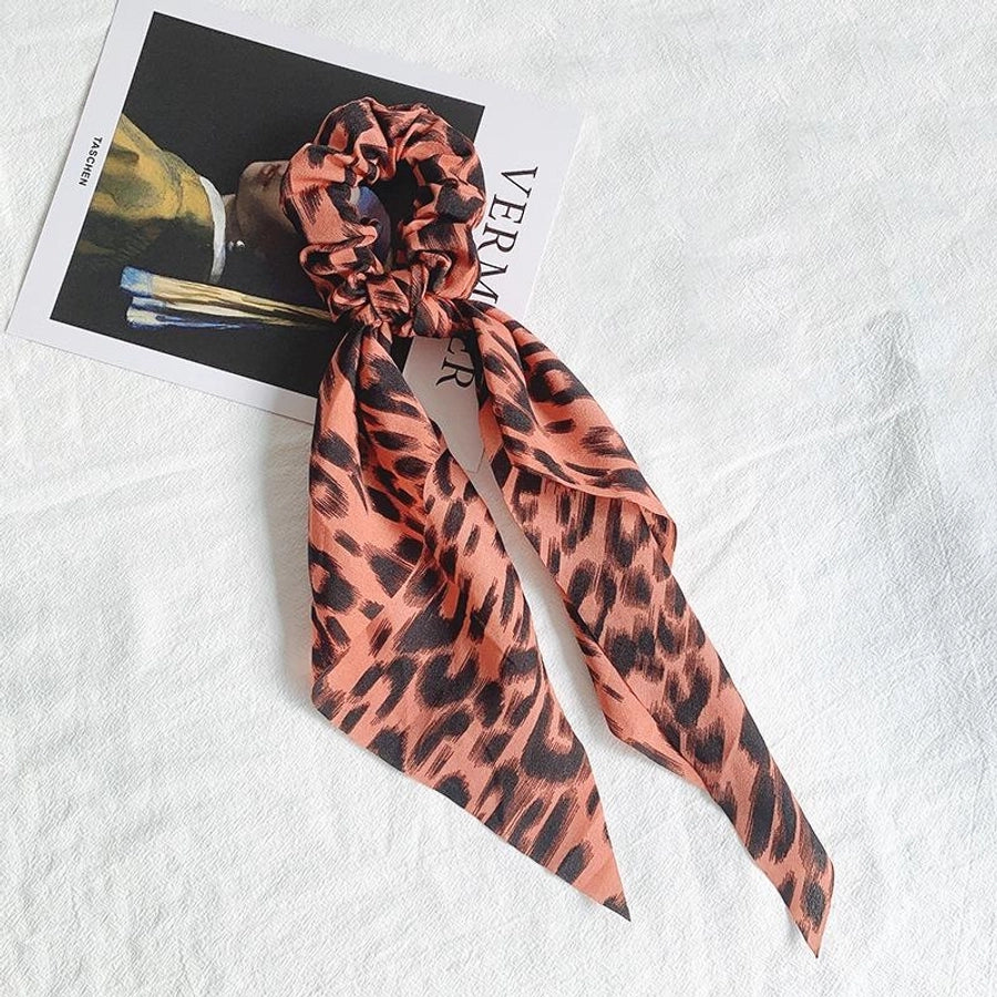 color leopard print hair band chiffon elastic hair rope nhof154782