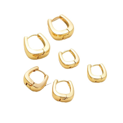 1 Set Casual Simple Style Streetwear Geometric Copper Copper Earrings