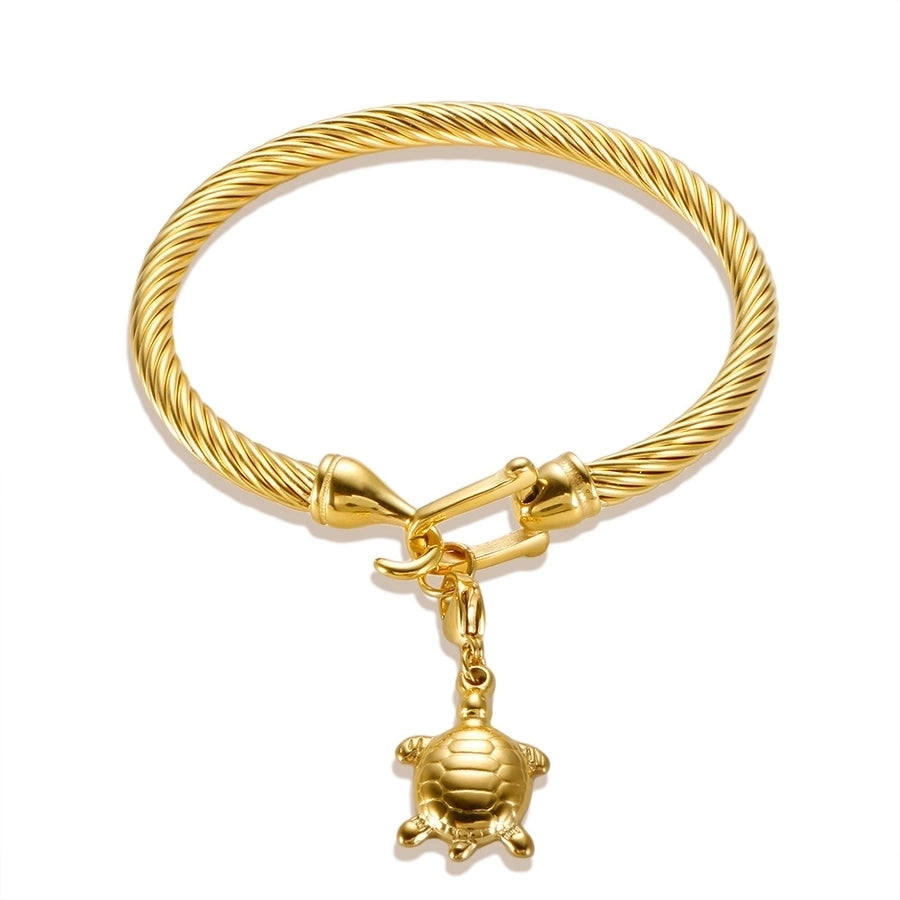 Marine Style Starfish Heart Shape Shell Titanium Steel Bangle In Bulk