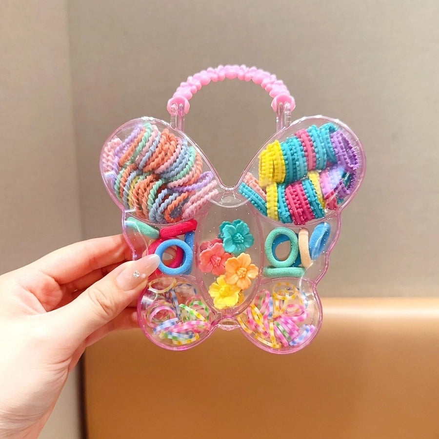 girl's cartoon style rabbit cartoon bow knot plastic hair clip hair tie