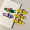 cute flower resin stoving varnish hair clip