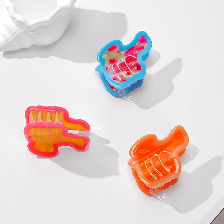 Women's IG Style Artistic Thumb Gesture Acetic acid sheets Hair Claws