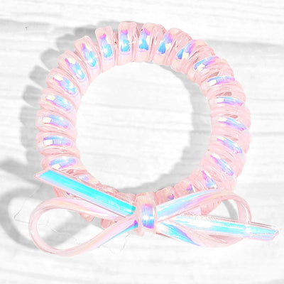 fashion bow knot telephone line hair tie 1 piece