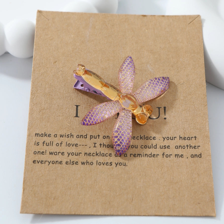 Women's Cute Bee Alloy Resin Inlay Acrylic Hair Clip