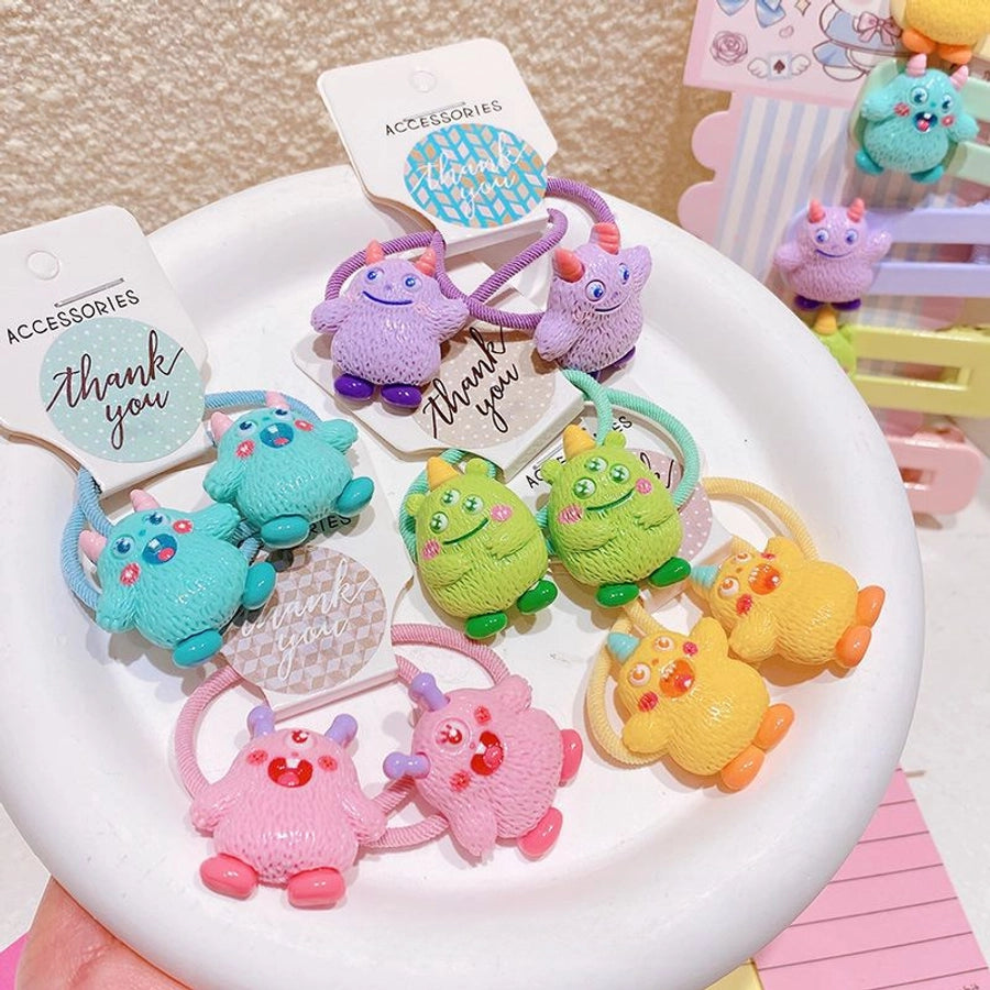 HD2118A03 knock cute chubby toot dancing little monster spring and summer elastic hair band Sweet girl hair accessories Korean ins