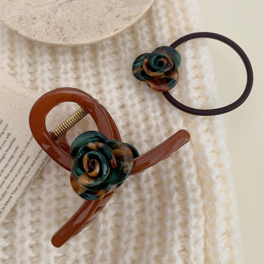 Women's Elegant Lady Simple Style Flower PS Acetic acid sheets Hair Tie Hair Claws