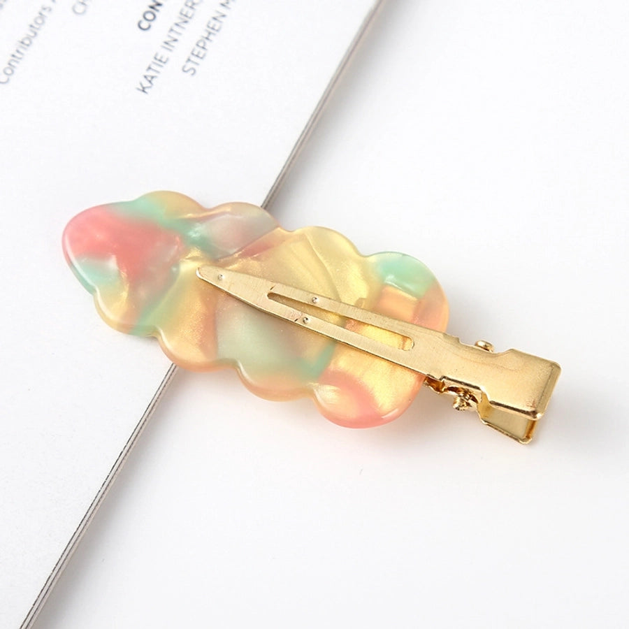 fashion ditsy floral arylic stoving varnish hair clip 1 piece