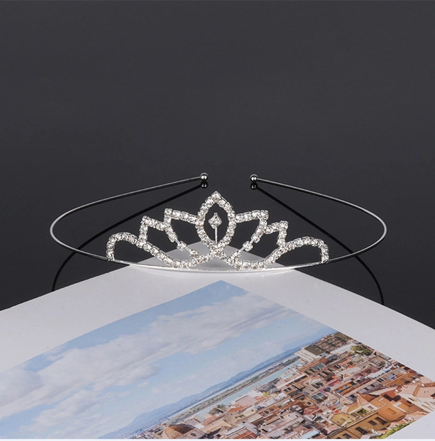 fashion claw chain welding rhinestone hairband Crown wedding bride headdress hair accessories performance birthday crown