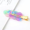 fashion ditsy floral arylic stoving varnish hair clip 1 piece