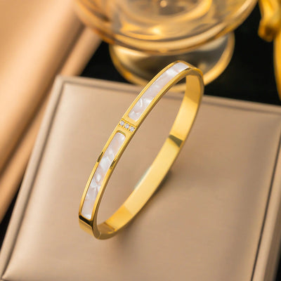 Sweet Solid Color Titanium Steel Stainless Steel Bracelets In Bulk