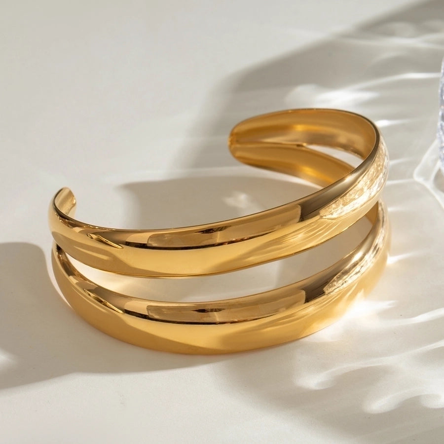 Simple Style Classic Style Geometric 304 Stainless Steel Bangle In Bulk