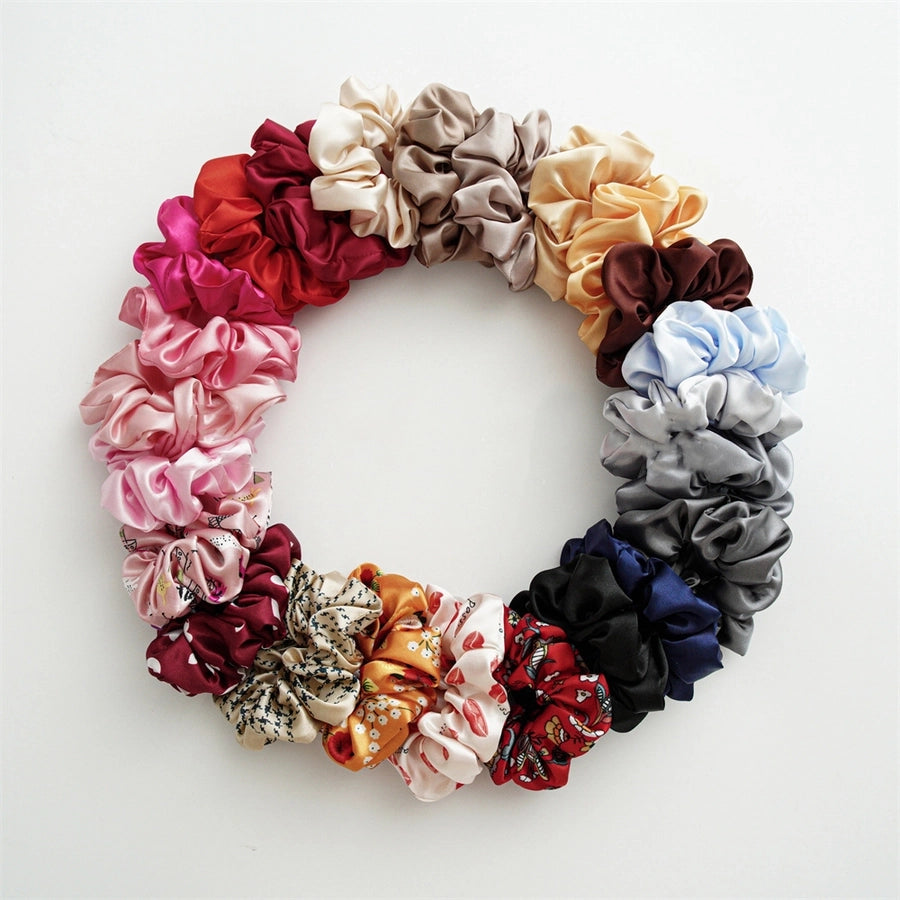 simple style solid color cloth handmade hair tie