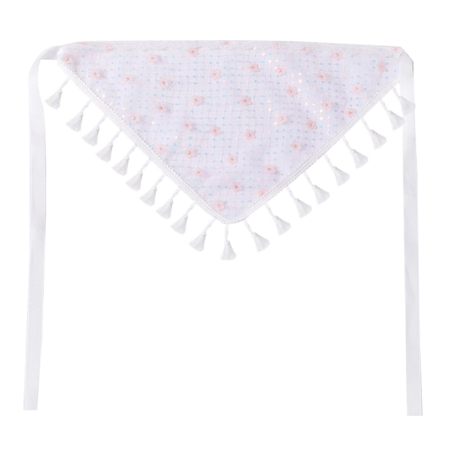 Women's Pastoral Plaid Flower Cloth Net Yarn Hair Band