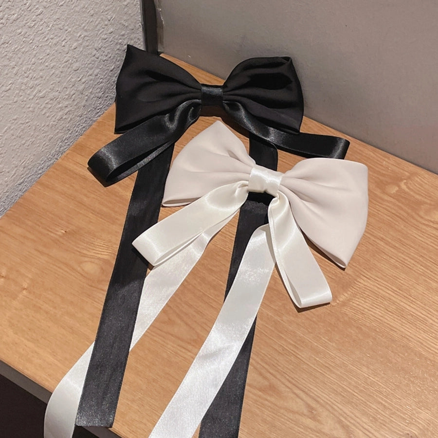 women's simple style bow knot cloth hair clip