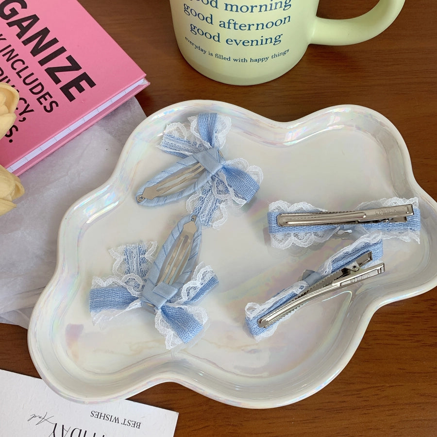 Women's IG Style Sweet Bow Knot Cloth Hair Clip