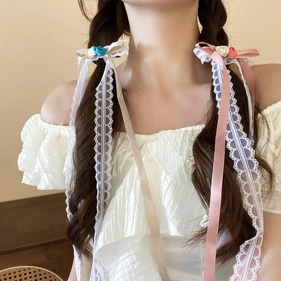 Women's Sweet Bow Knot Cloth Hair Clip