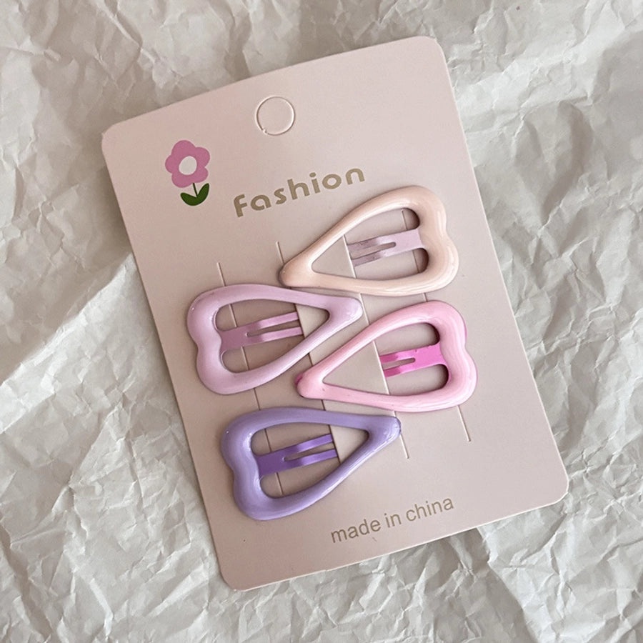 pink series bb hairpin female forehead star broken hair bangs side clip sweet girl small hairpin hair accessories