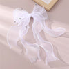 women's sweet solid color bow knot cloth hair clip