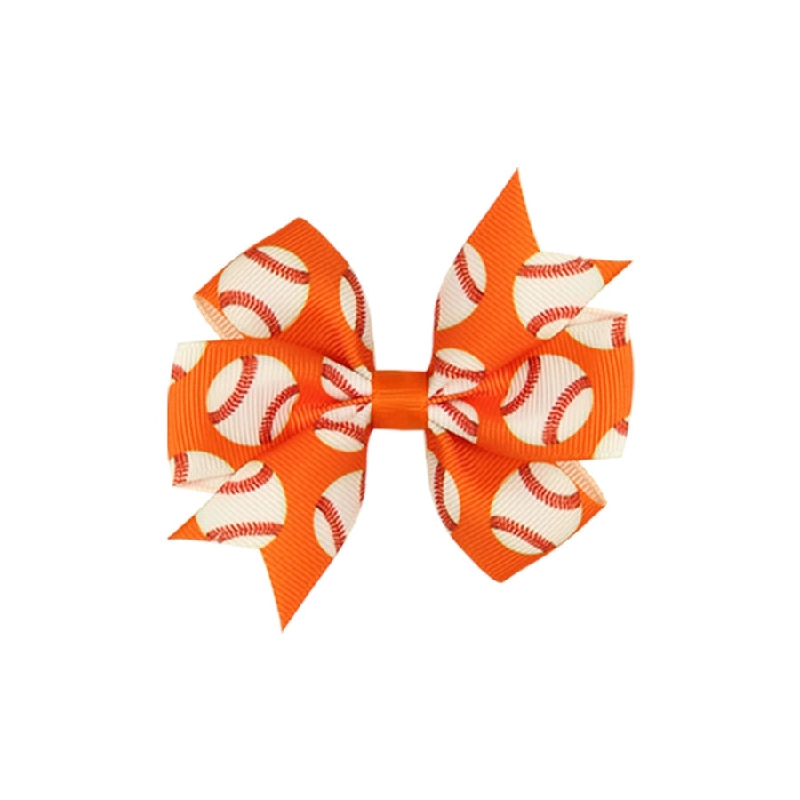 Women's Korean Style Basketball Bow Knot Polyester Hair Clip