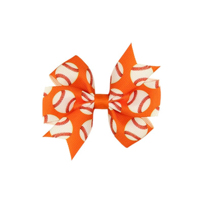 Women's Korean Style Basketball Bow Knot Polyester Hair Clip