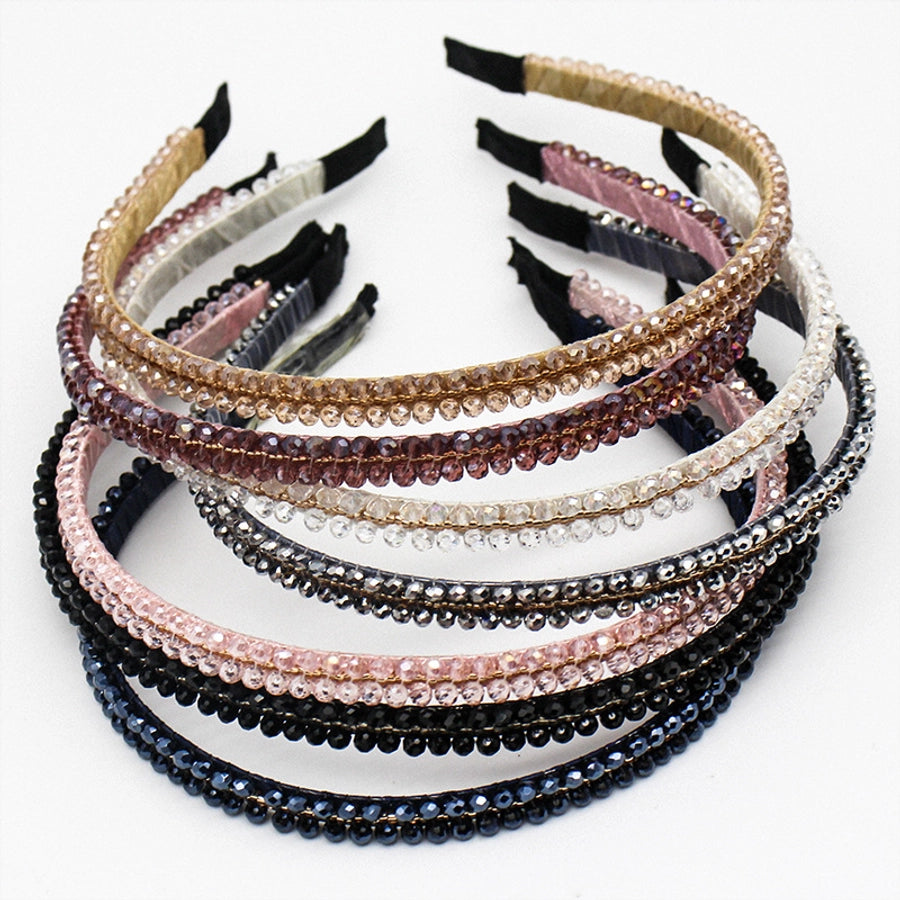 simple style geometric rhinestone hair band