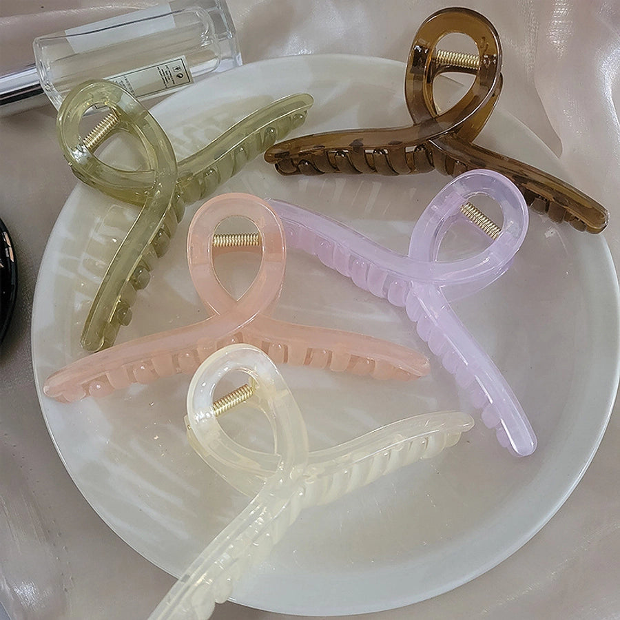 Korean-style Bright Face Non-scratch Disc Hair Clip Women's Large Frosted Elegant Shark Clip Back Head Hairpin Headwear Hair Clip