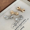 Women's Sweet Simple Style Bow Knot Metal Hair Clip